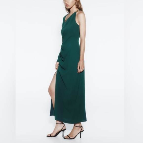 ZARA METAL PIECE ASYMMETRIC DRESS - Picture 3 of 8